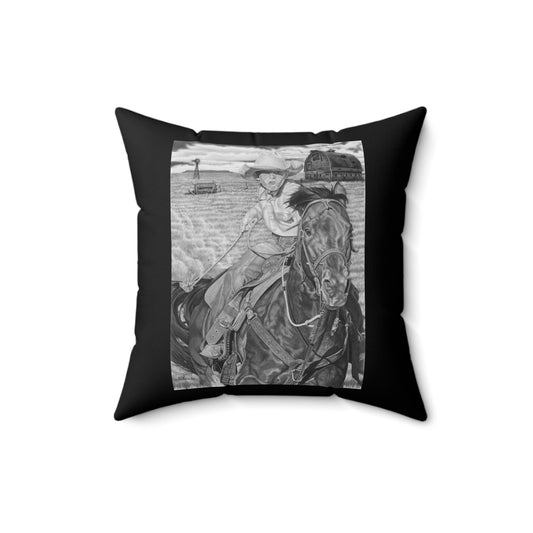"The Real Billy The Kid" Western Art Square Pillow
