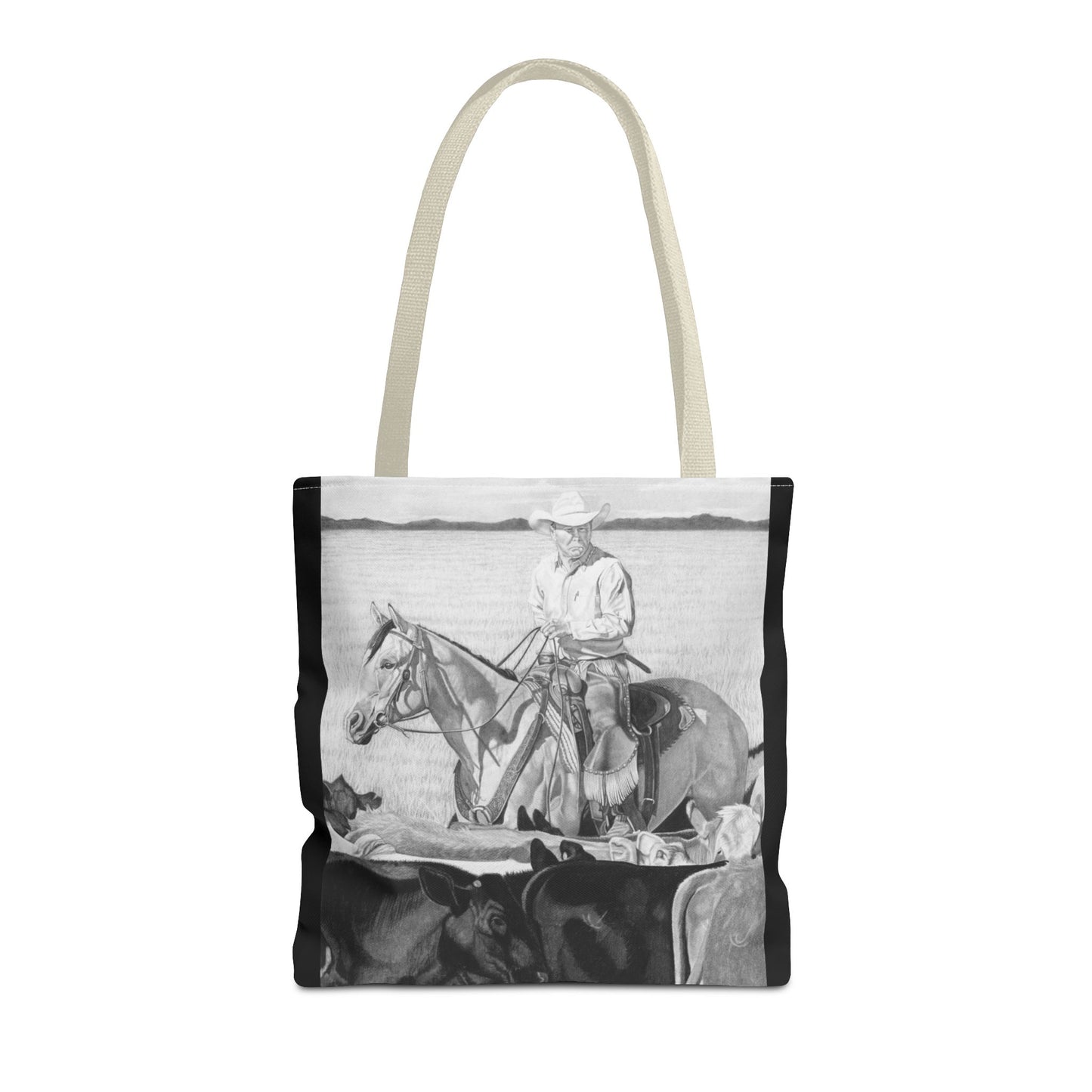 "Hot Day on the Job" Tote Bag, Western Style Shopping Tote, Equestrian Gift, Farmhouse Decor, Horse Lover Accessory