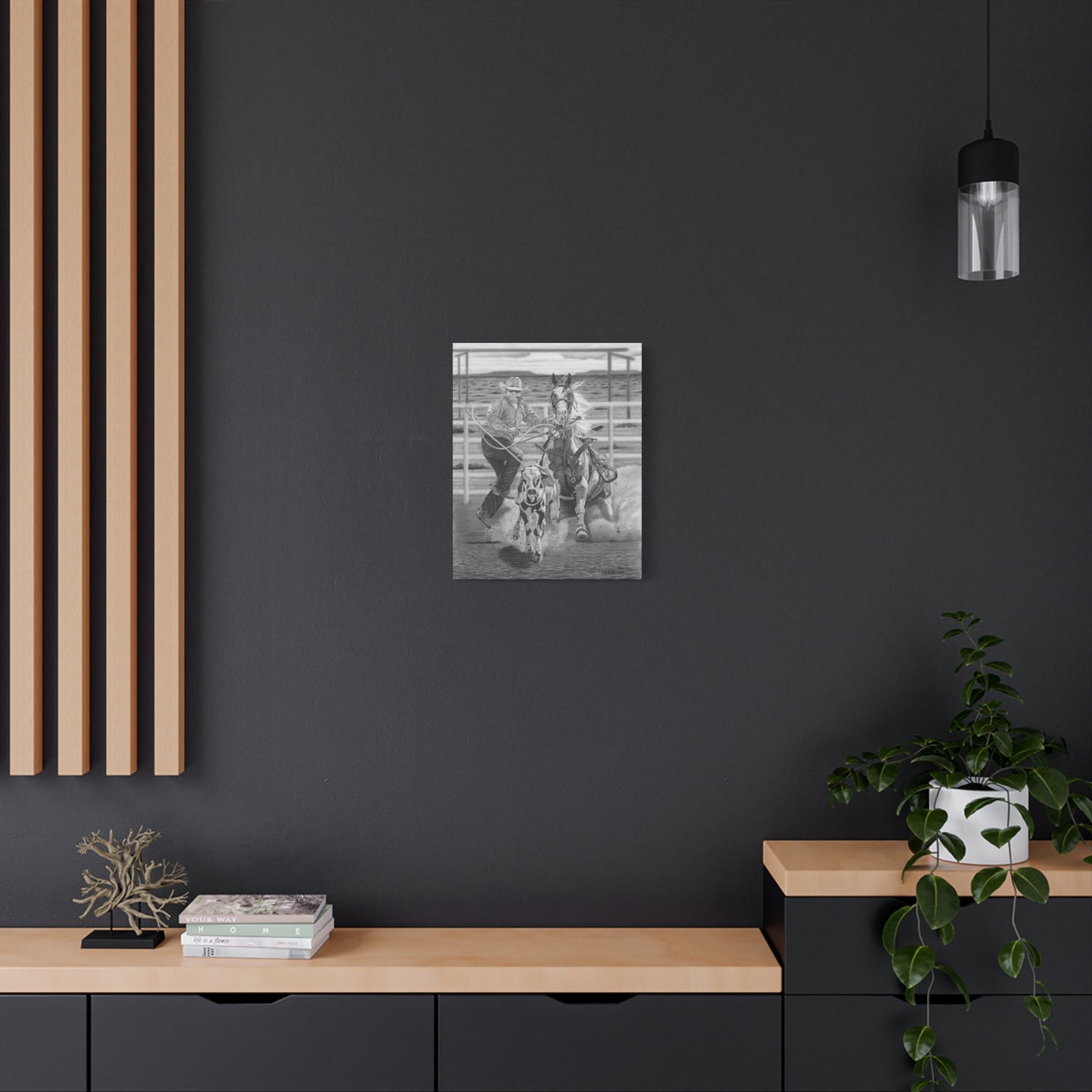 "Stone Cold Throw" Western Artwork on canvas