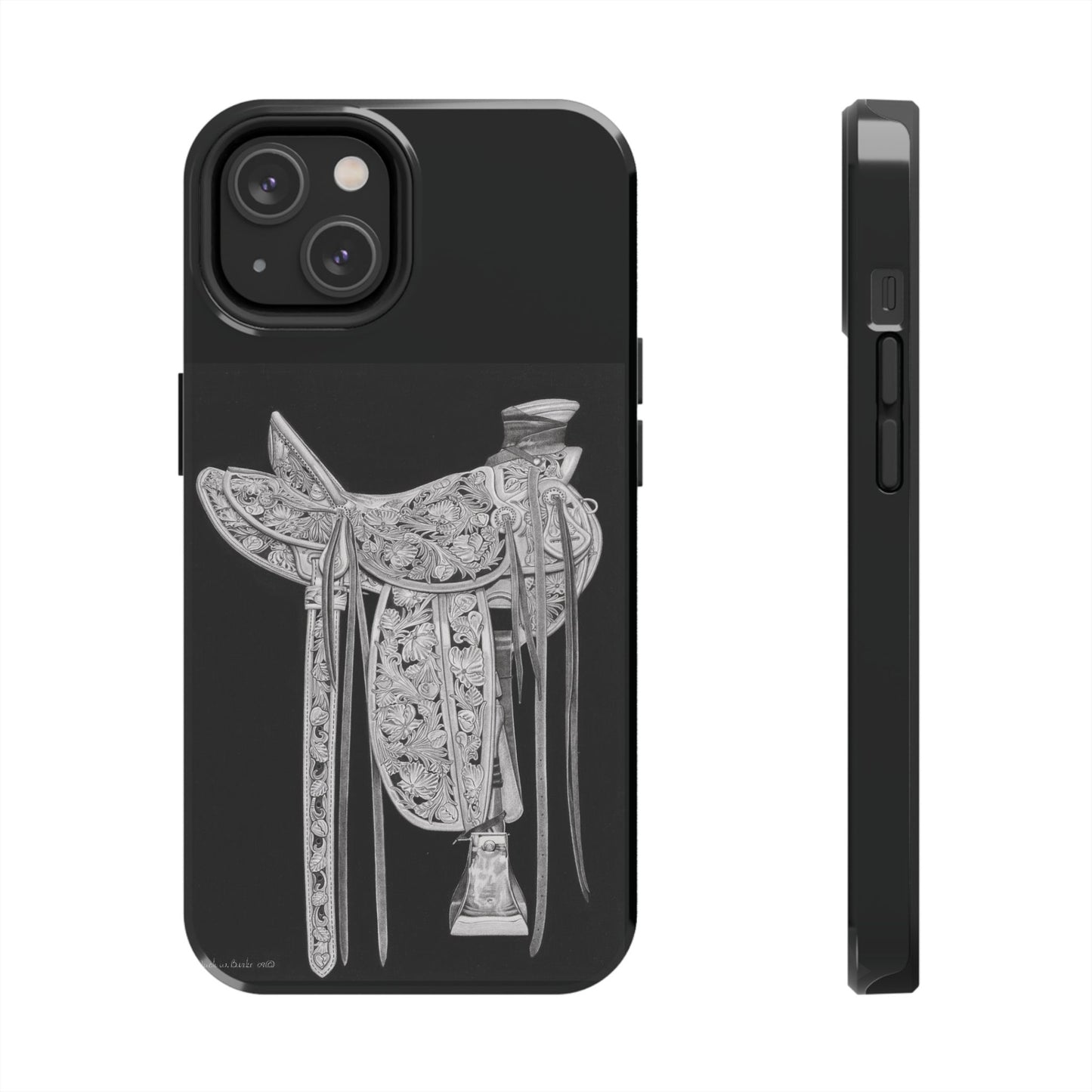 "New Saddle" Western Rodeo Phone Cases, Cowboy Design, Tough Protection, Gift for Him, Ranch Decor, Durable Style