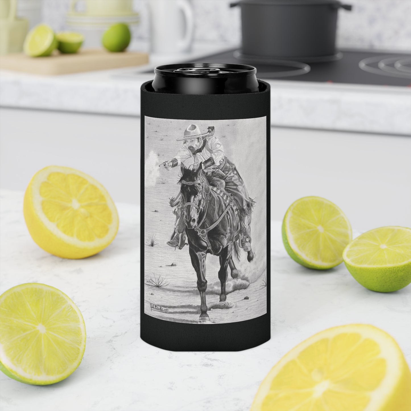Can Cooler, Western Beverage Sleeve, Outdoor Party Gear, Country-Themed Drink Holder, Ideal for BBQs & Tailgates