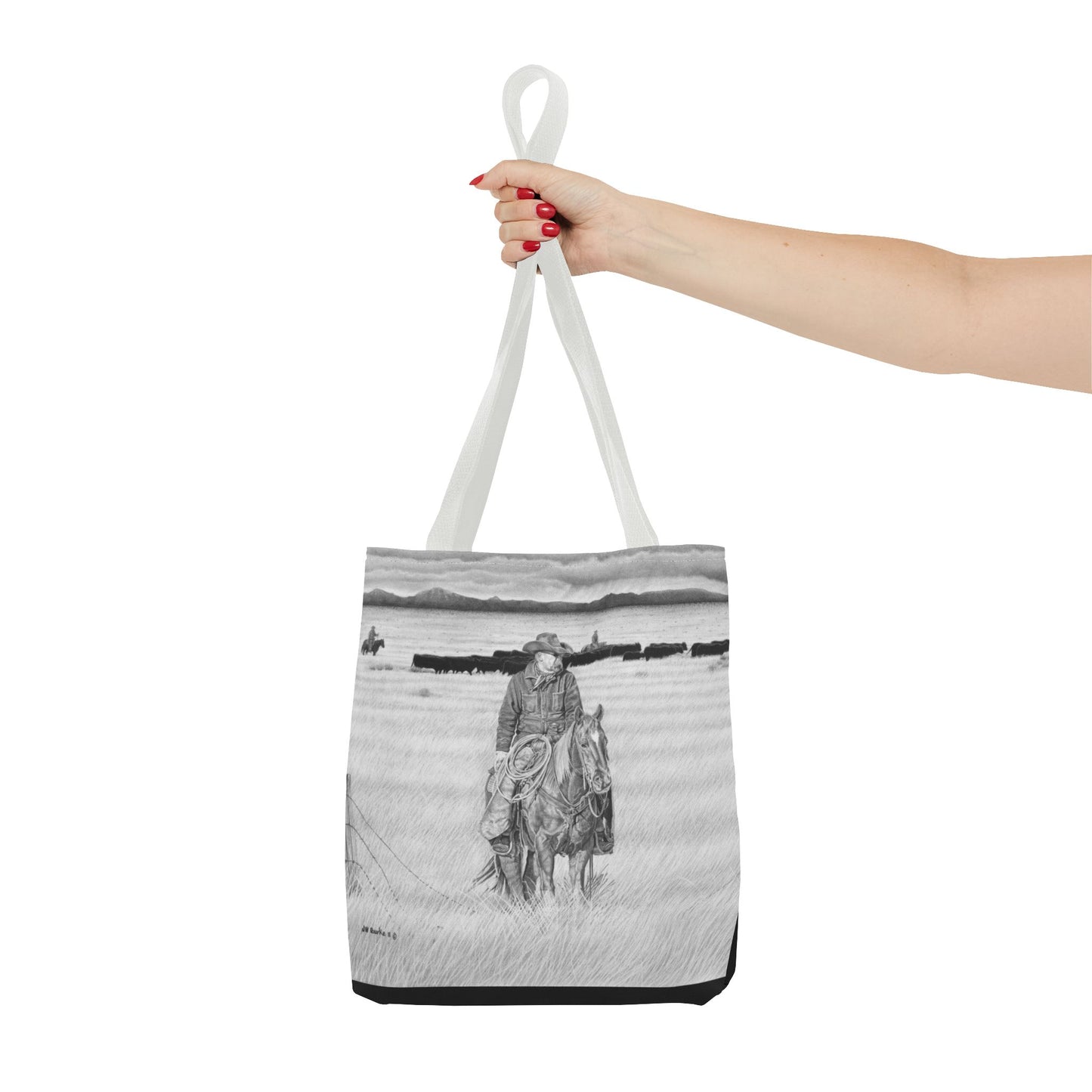 "The Passing Storm" Tote Bag, Western Style Shopping Tote, Equestrian Gift, Farmhouse Decor, Horse Lover Accessory