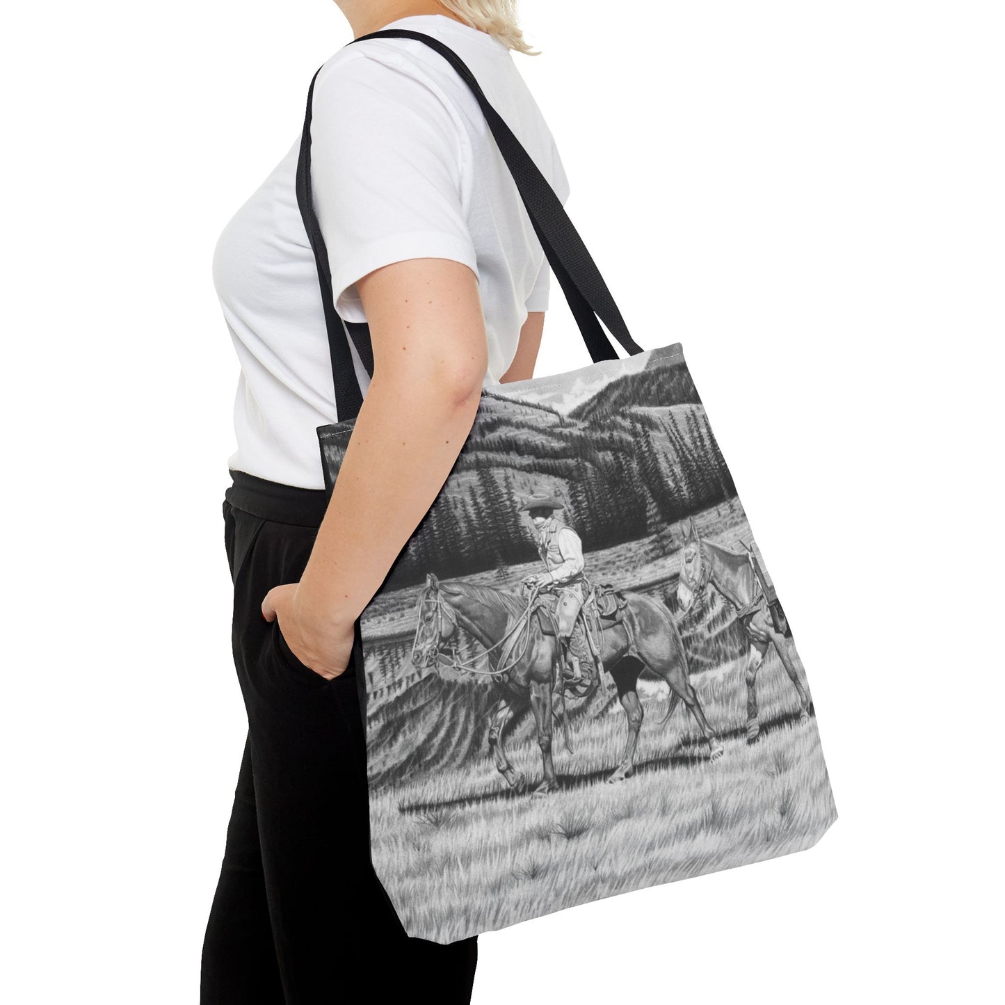 "Still Day on the Trail" Western Art Tote Bag