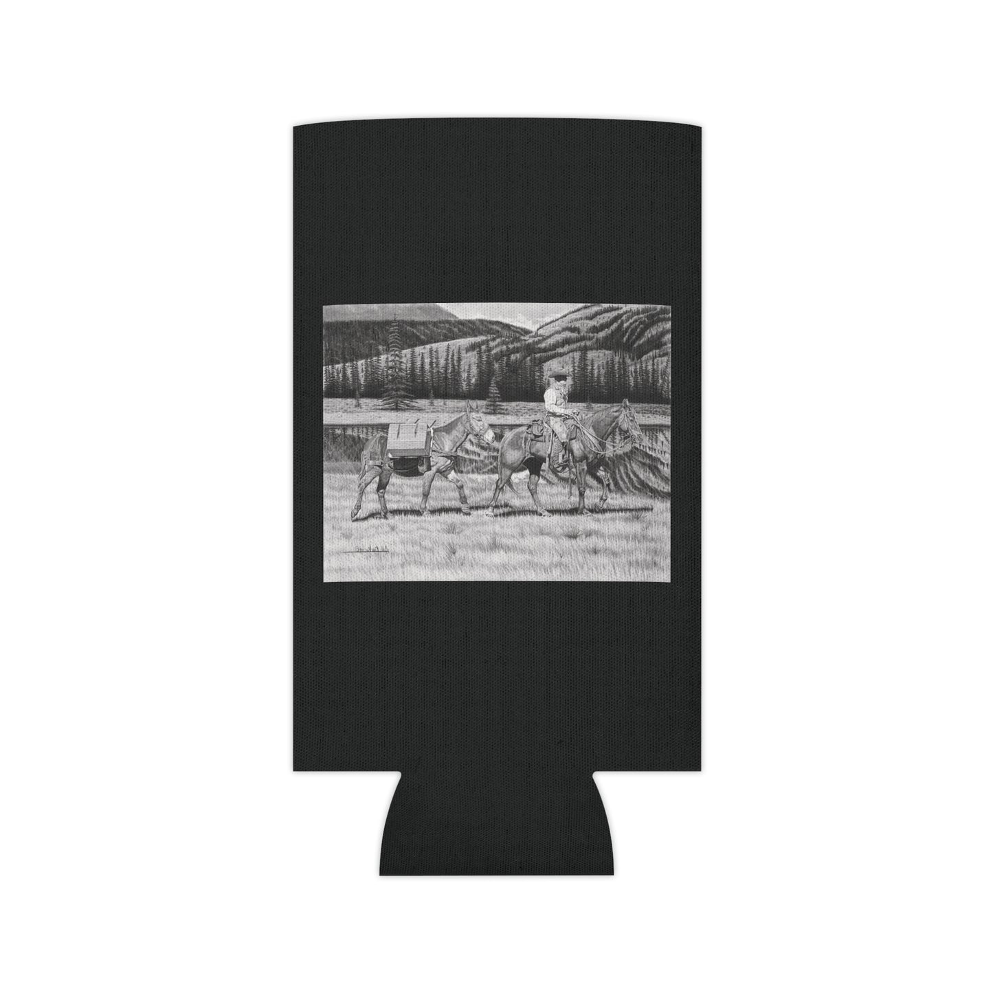 "Stil Day on The Trail " Rustic Cowboy Can Cooler, Western Beverage Sleeve, Outdoor Party Gear, Country-Themed Drink Holder, Ideal for BBQs & Tailgates