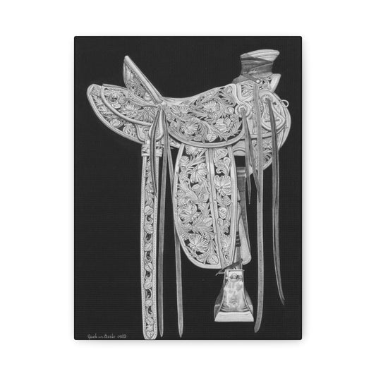 " New Saddle" western art on canvas