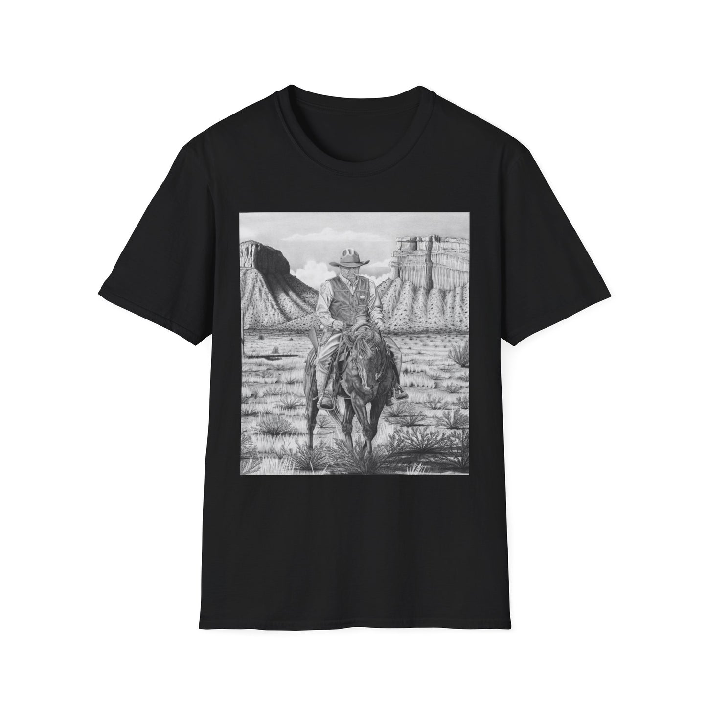 "On The Oulaw Trail" Western T-Shirt - Vintage Style Unisex Softstyle Tee
