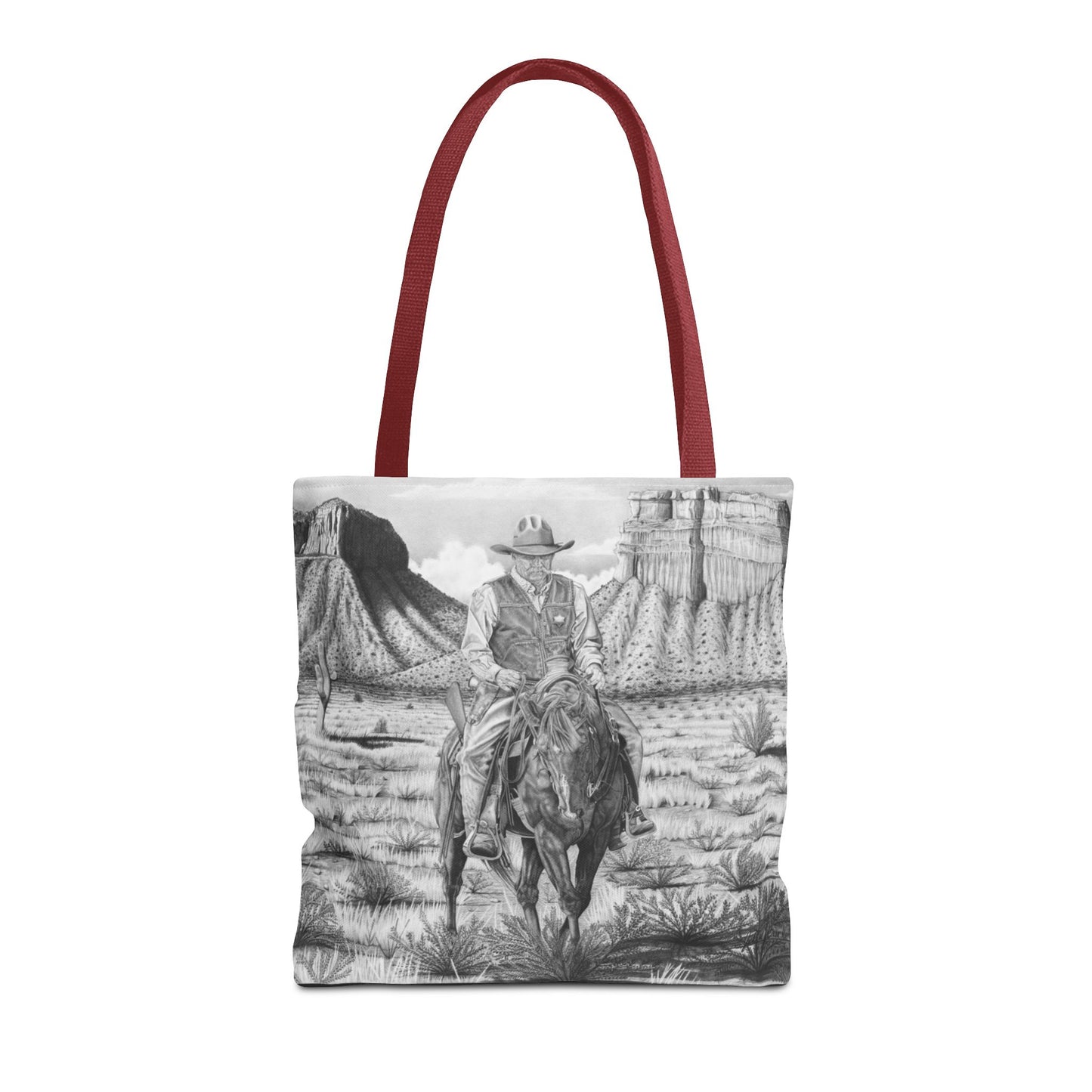 "On the Outlaw Trail "Tote Bag, Western Style Shopping Tote, Equestrian Gift, Farmhouse Decor, Horse Lover Accessory