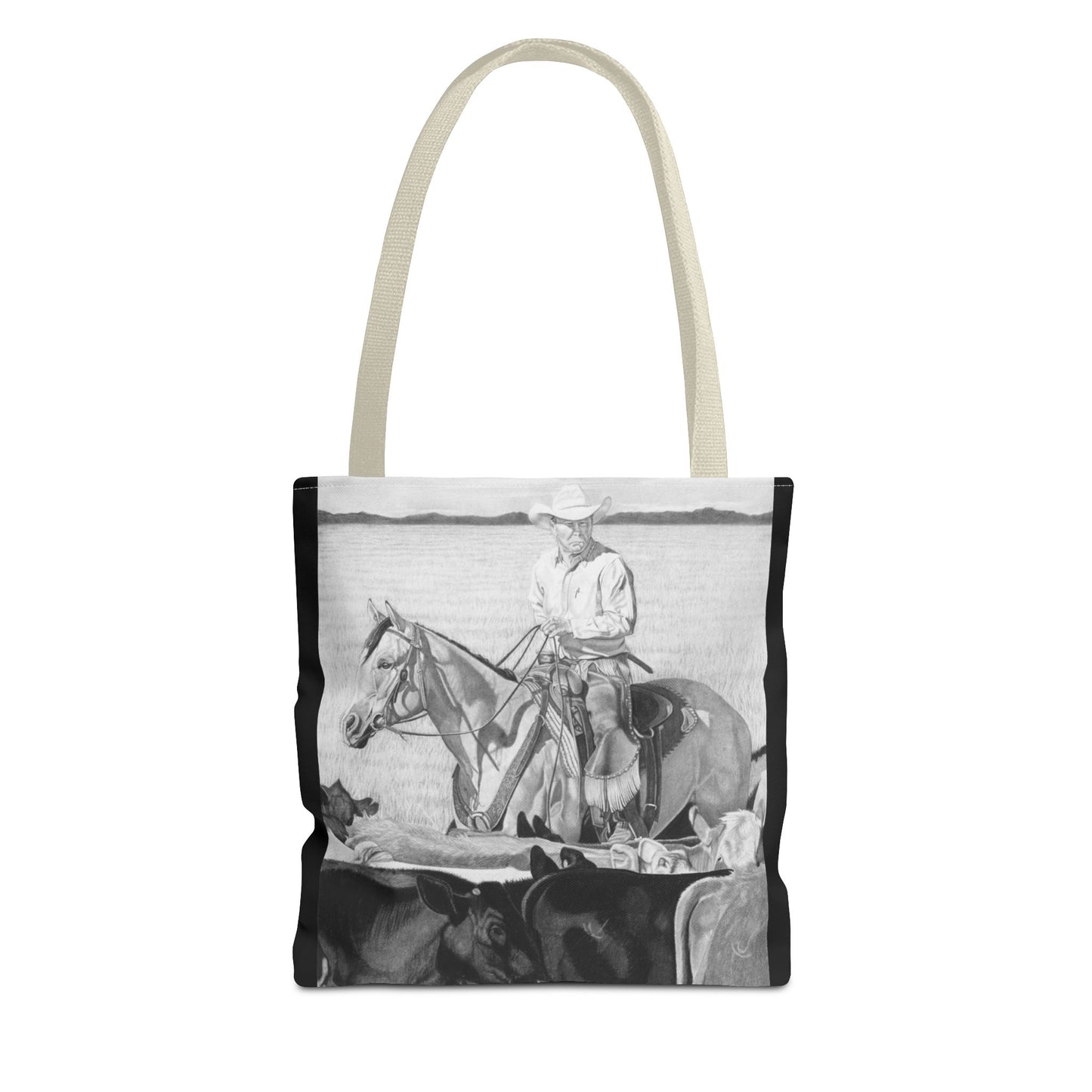 "Hot Day on the Job" Tote Bag, Western Style Shopping Tote, Equestrian Gift, Farmhouse Decor, Horse Lover Accessory