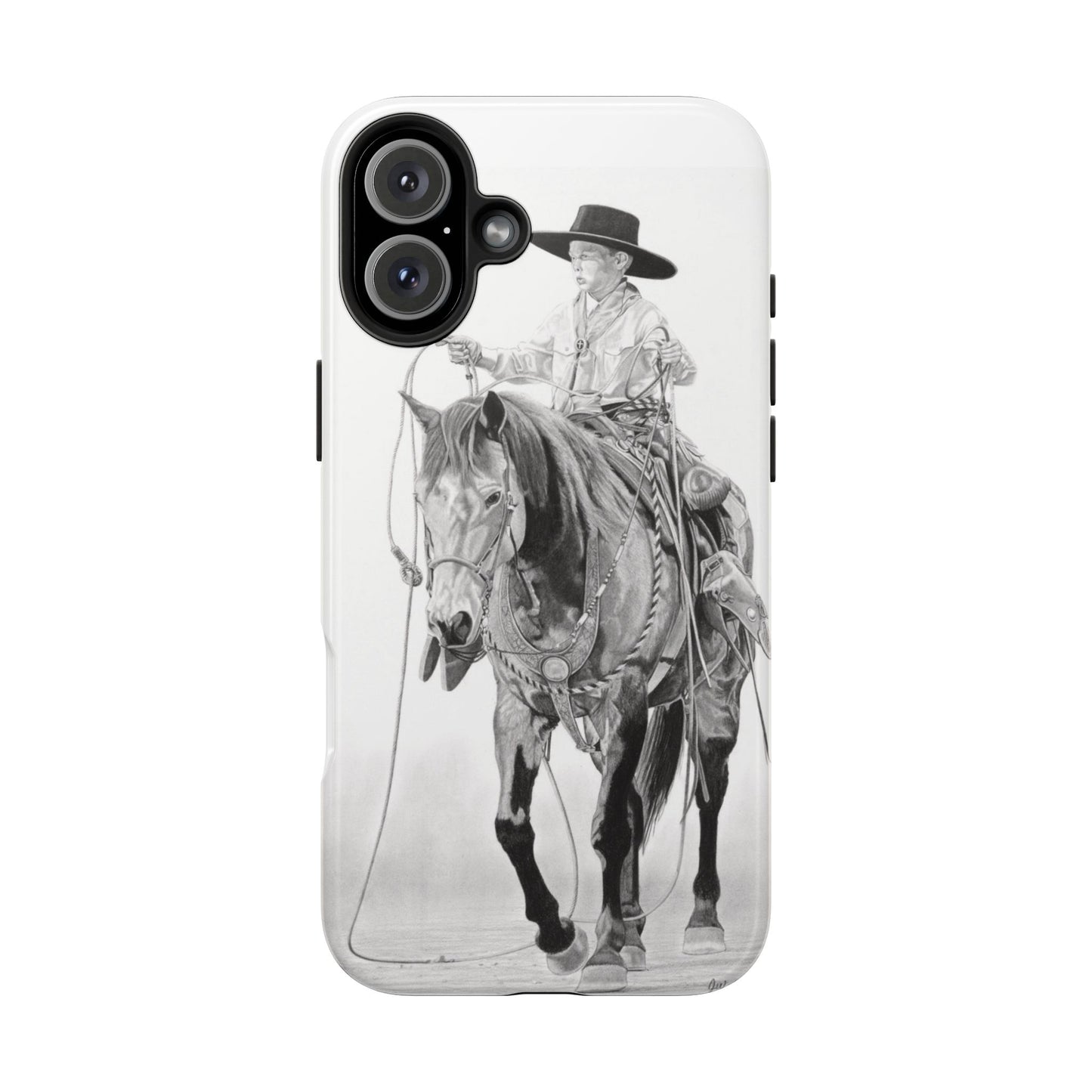 "Young Cowboy" Western Rodeo Phone Cases, Cowboy Design, Tough Protection, Gift for Him, Ranch Decor, Durable Style