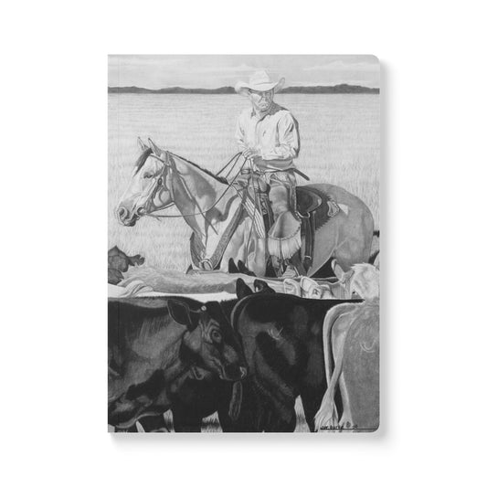 "Hot day on the Job" Native American Wildlife Softcover Journal, Notebook for Writing, Artistic Gift, Travel Journal, Eco-Friendly Stationery, Unique Artwork