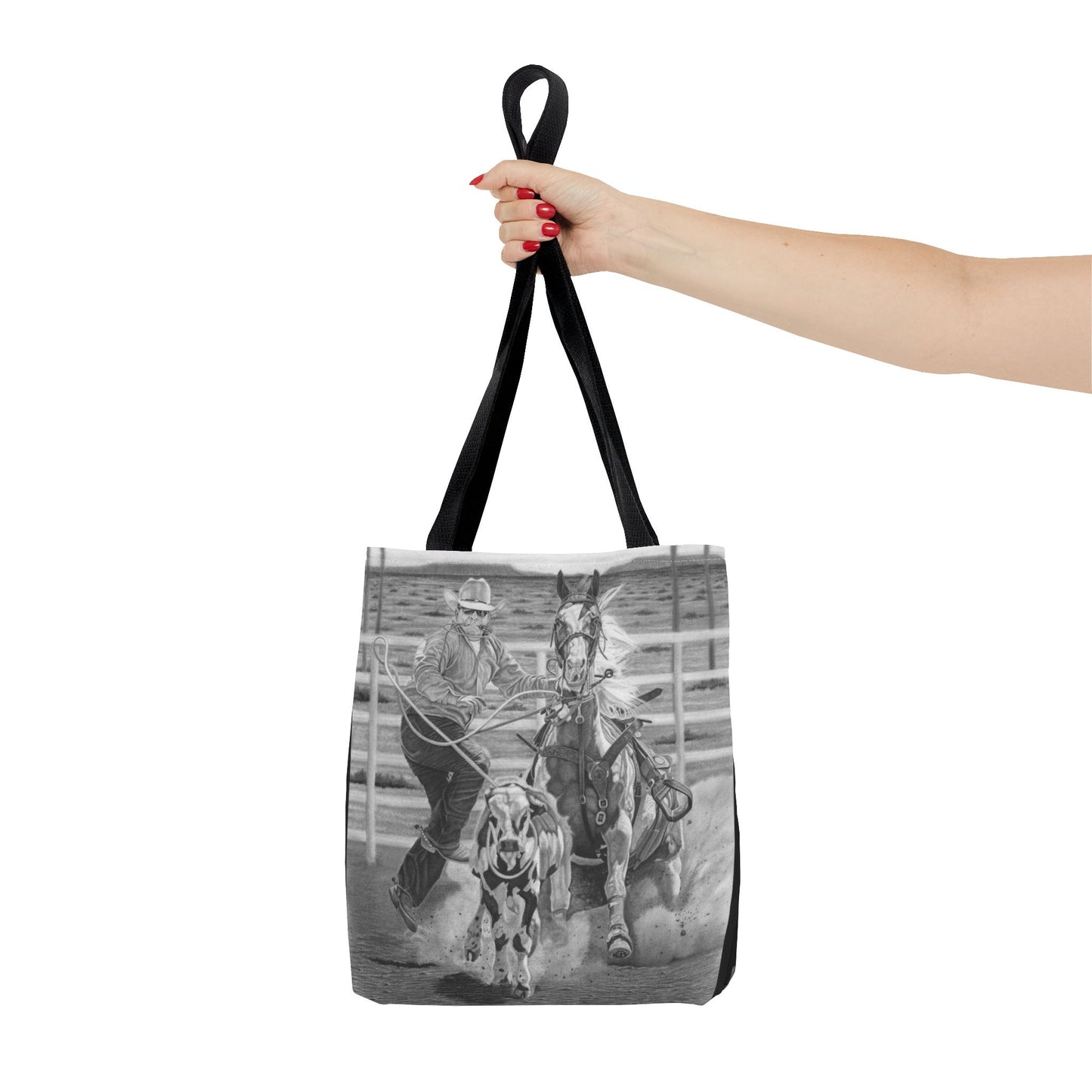 "Stone Cold Throw" Western Art Tote Bag