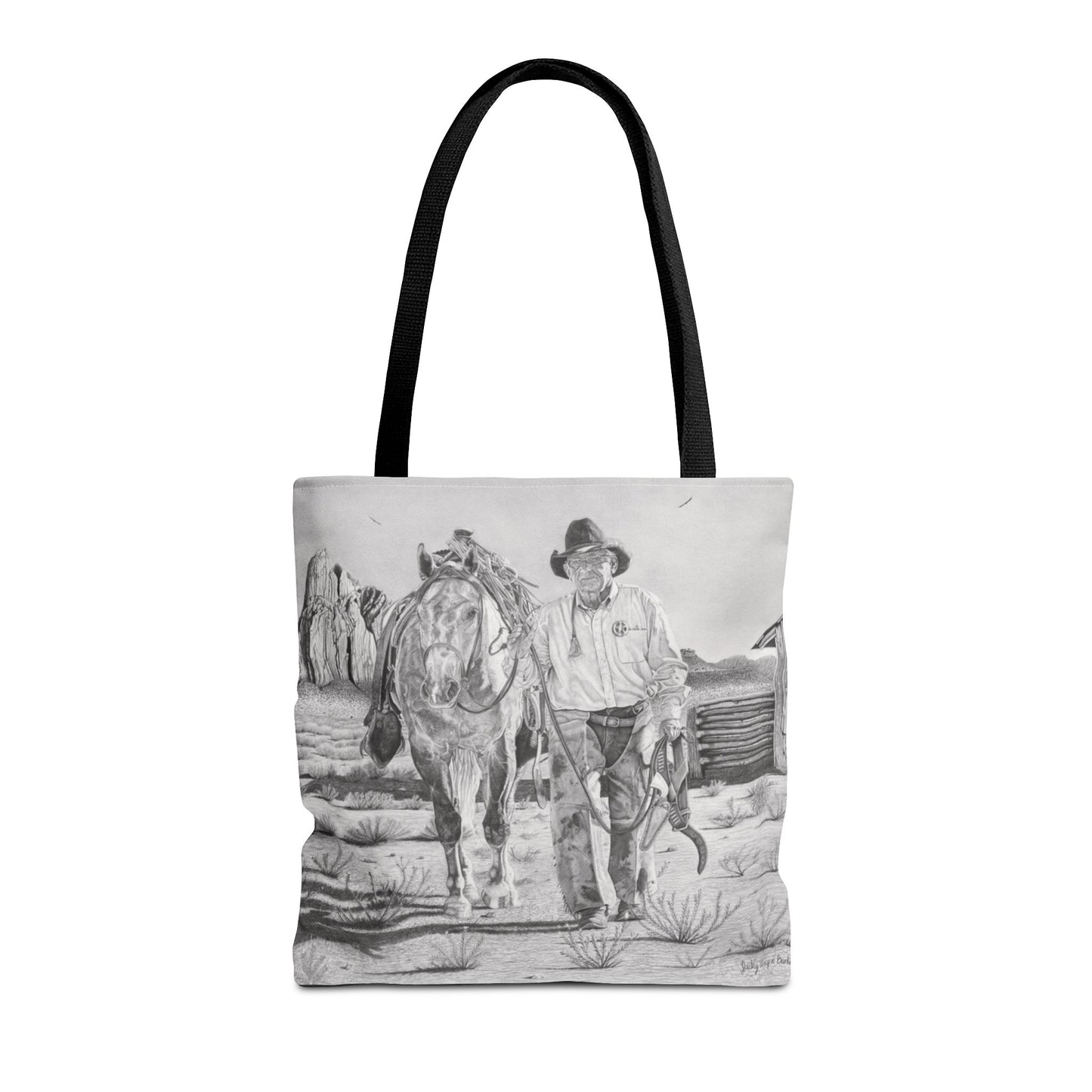 "On The Trail of Outlaw" Western Art Tote Bag