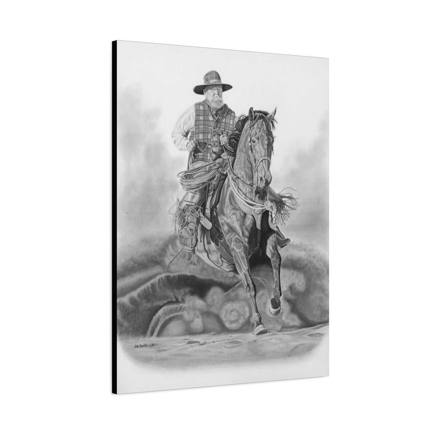 "Trouble Up Ahead " western art on canvas