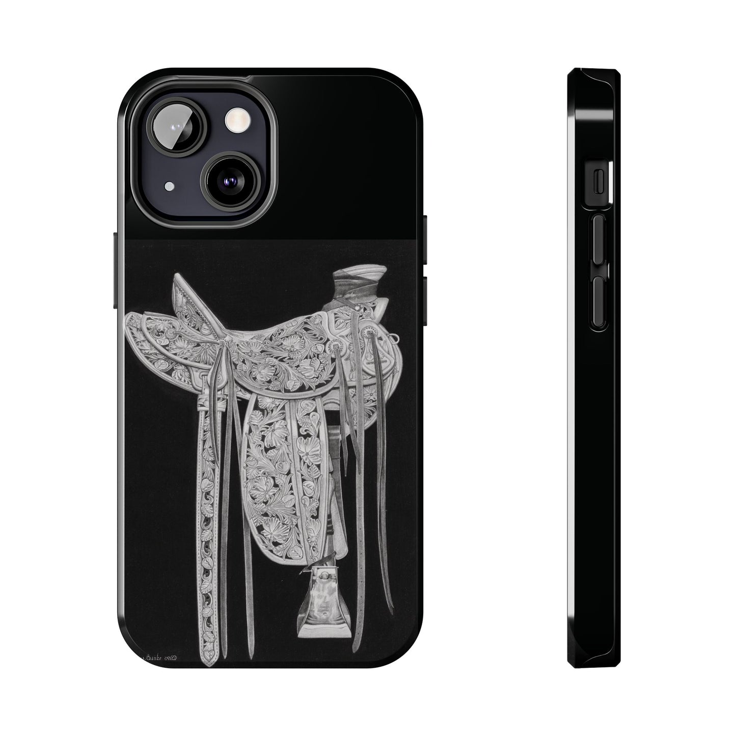 "New Saddle" Western Rodeo Phone Cases, Cowboy Design, Tough Protection, Gift for Him, Ranch Decor, Durable Style