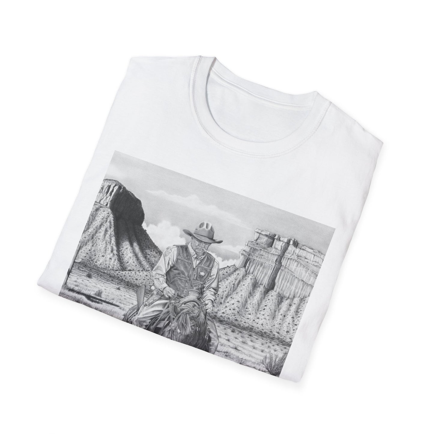 "On The Oulaw Trail" Western T-Shirt - Vintage Style Unisex Softstyle Tee