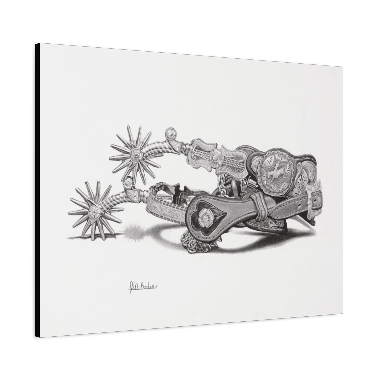 "Spurs " western art on canvas