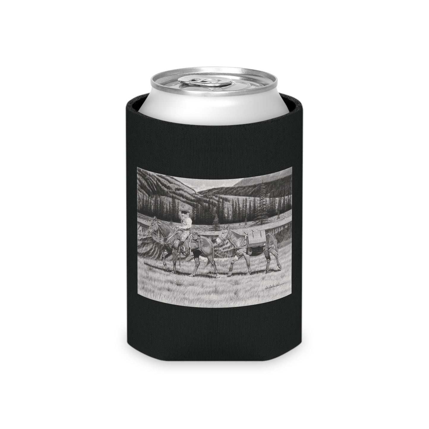 "Stil Day on The Trail " Rustic Cowboy Can Cooler, Western Beverage Sleeve, Outdoor Party Gear, Country-Themed Drink Holder, Ideal for BBQs & Tailgates