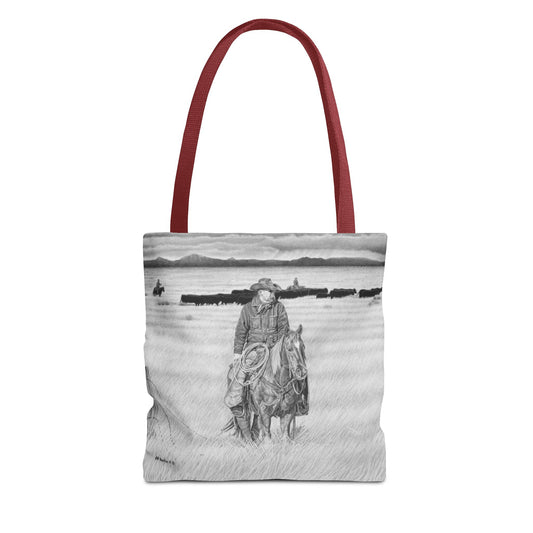 "The Passing Storm" Tote Bag, Western Style Shopping Tote, Equestrian Gift, Farmhouse Decor, Horse Lover Accessory