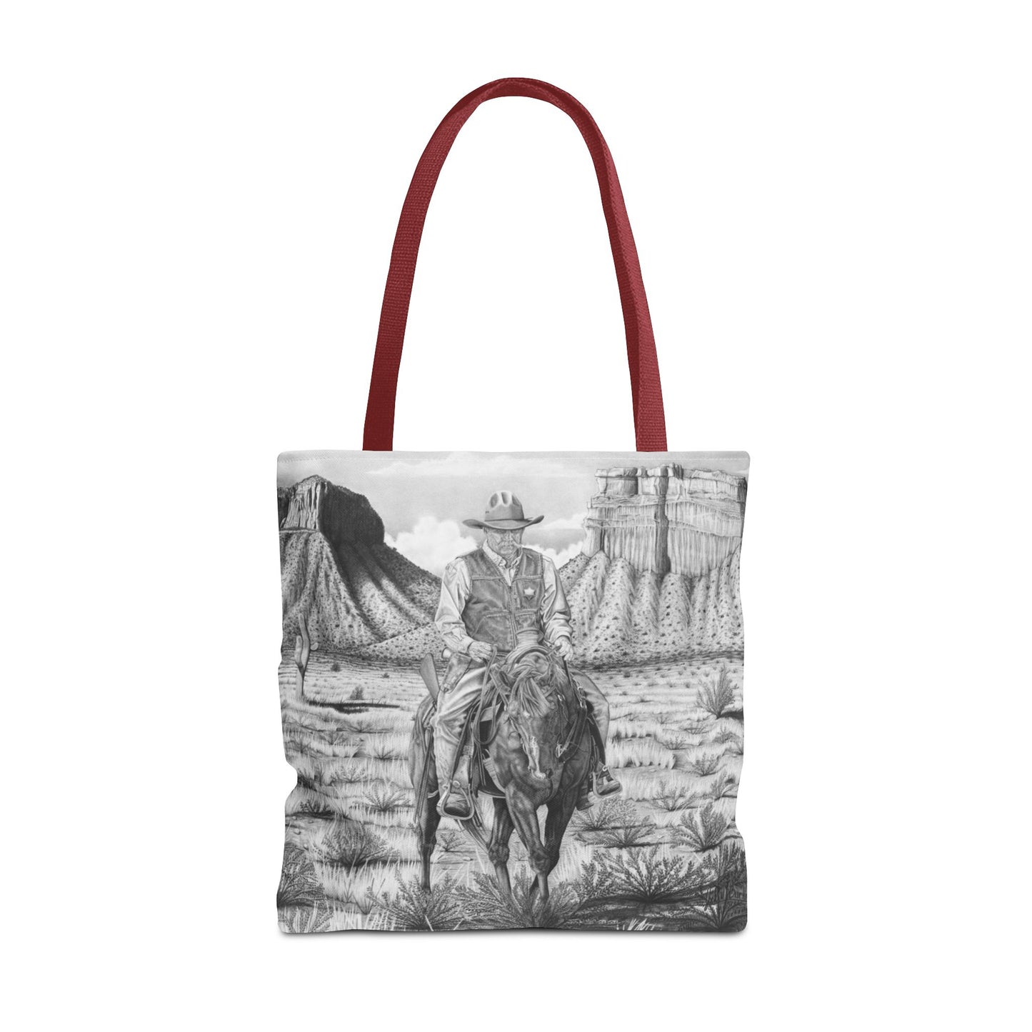 "On the Outlaw Trail "Tote Bag, Western Style Shopping Tote, Equestrian Gift, Farmhouse Decor, Horse Lover Accessory