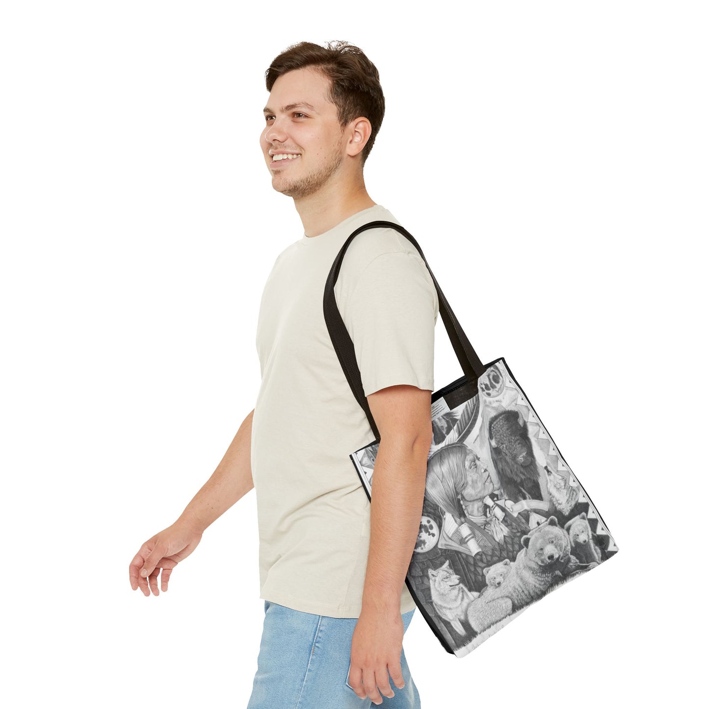 "Two Moon Apache Dream " Tote Bag, Western Style Shopping Tote, Equestrian Gift, Farmhouse Decor, Horse Lover Accessory