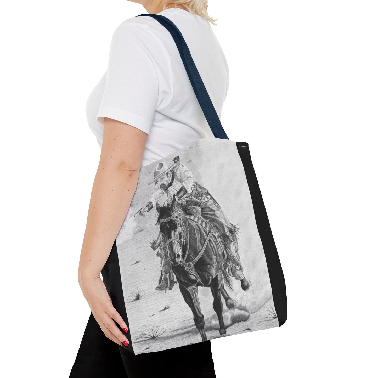 "Wild Bill Rides Again " Tote Bag, Western Style Shopping Tote, Equestrian Gift, Farmhouse Decor, Horse Lover Accessory