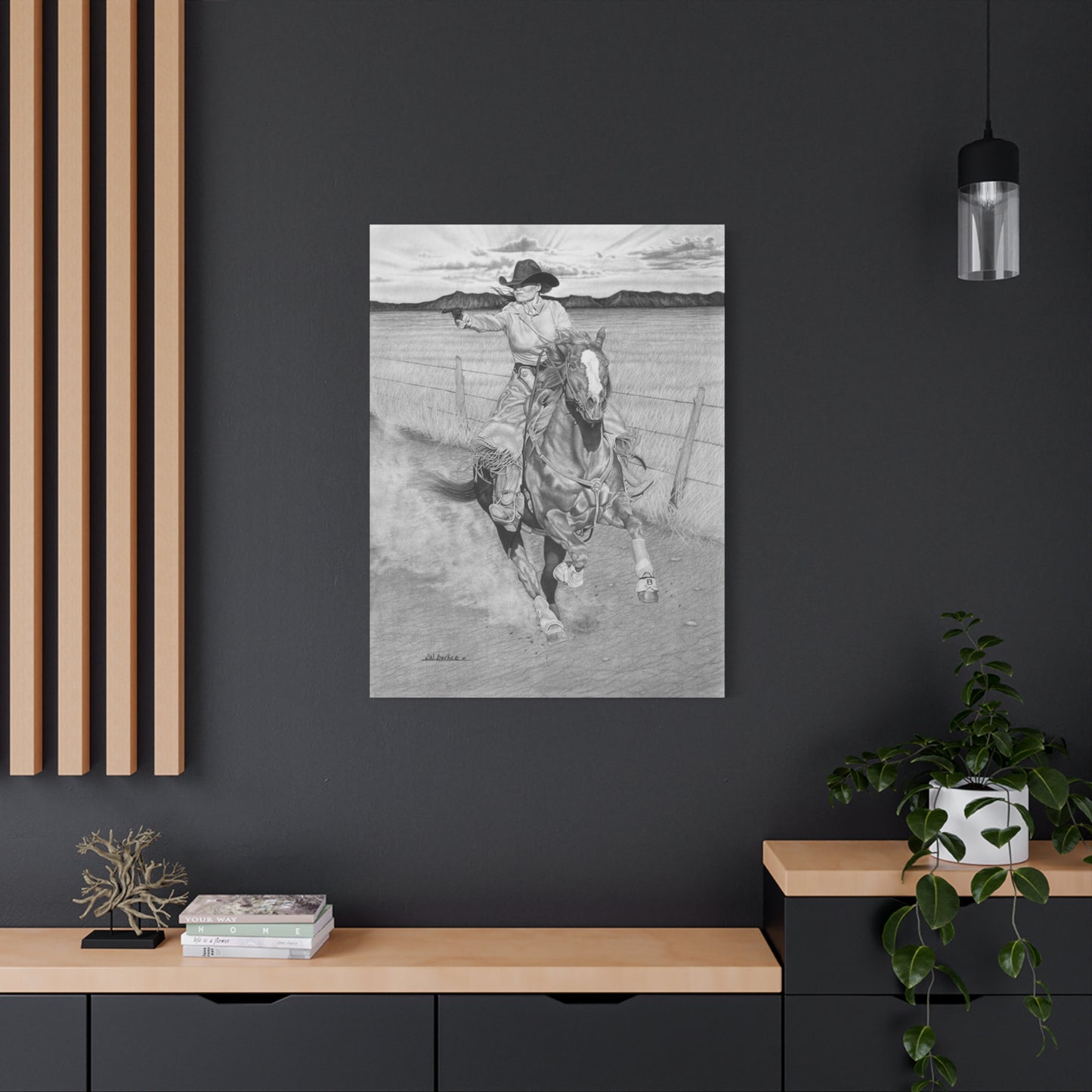 "Dangerouse and Beautiful" western art on canvas