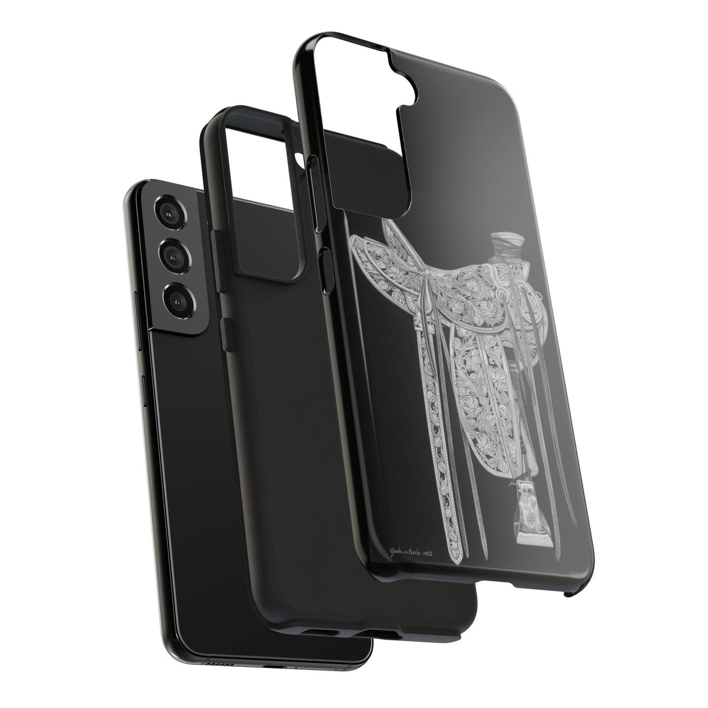 "New Saddle" Western Rodeo Phone Cases, Cowboy Design, Tough Protection, Gift for Him, Ranch Decor, Durable Style