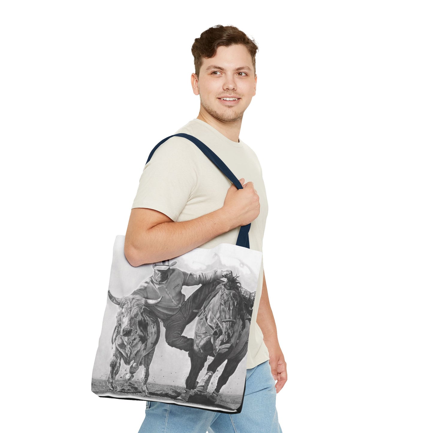 "Cowboy Life #1 " Tote Bag, Western Style Shopping Tote, Equestrian Gift, Farmhouse Decor, Horse Lover Accessory