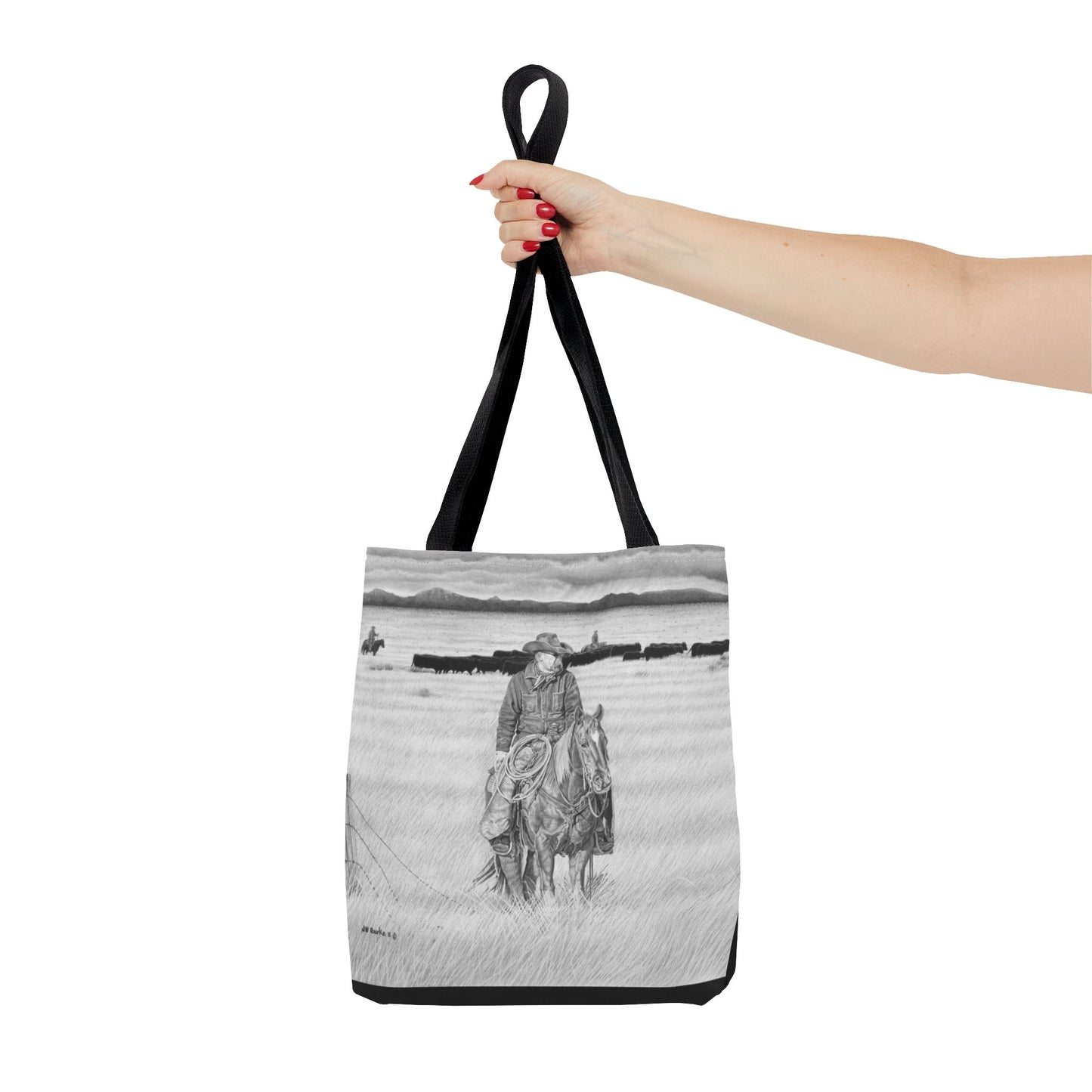 "The Passing Storm" Tote Bag, Western Style Shopping Tote, Equestrian Gift, Farmhouse Decor, Horse Lover Accessory