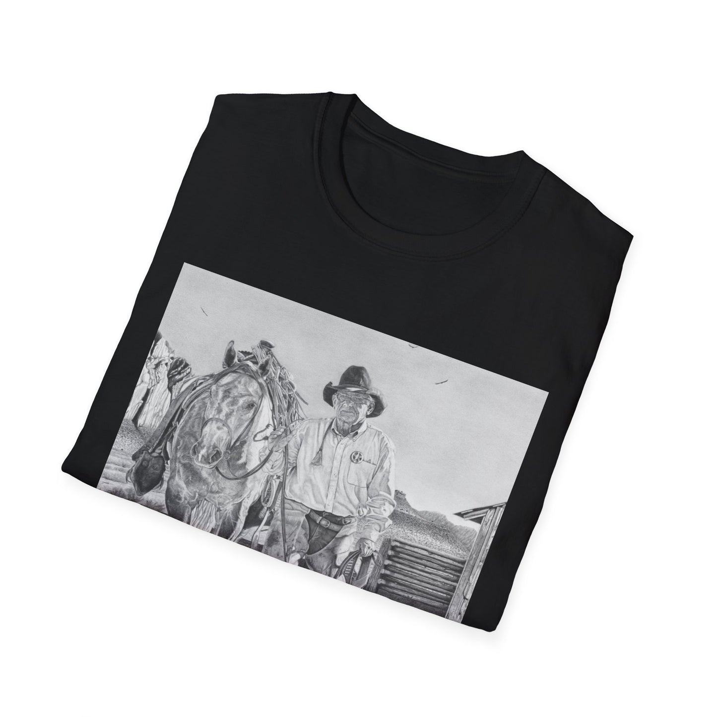 "On The Trail of Outlaw" Western Art T-Shirt