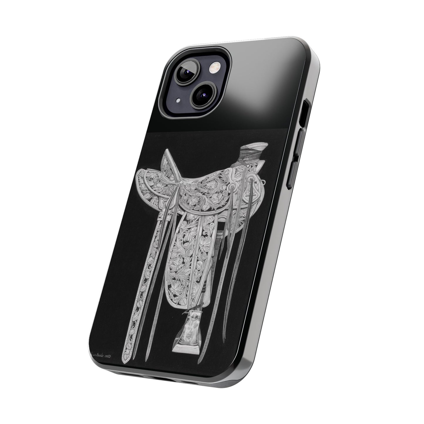 "New Saddle" Western Rodeo Phone Cases, Cowboy Design, Tough Protection, Gift for Him, Ranch Decor, Durable Style