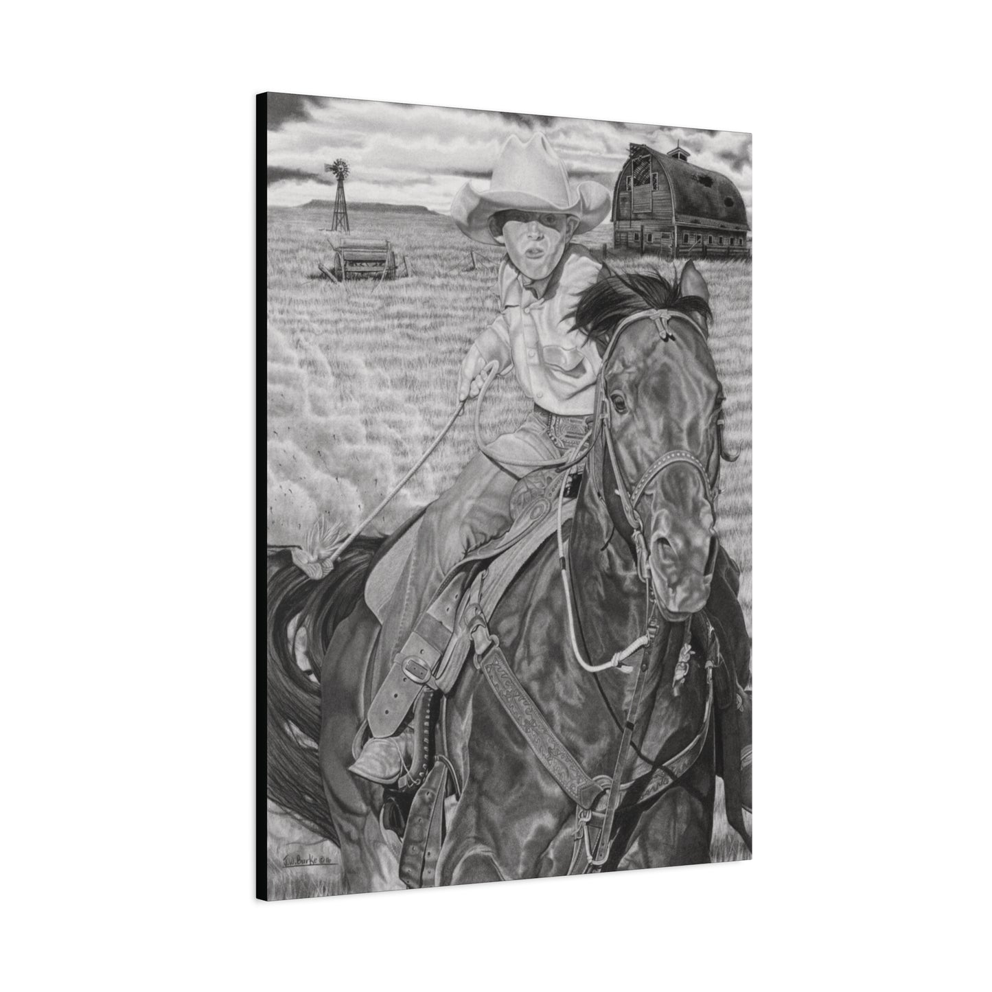 "The Real Billy The Kid" western art on canvas
