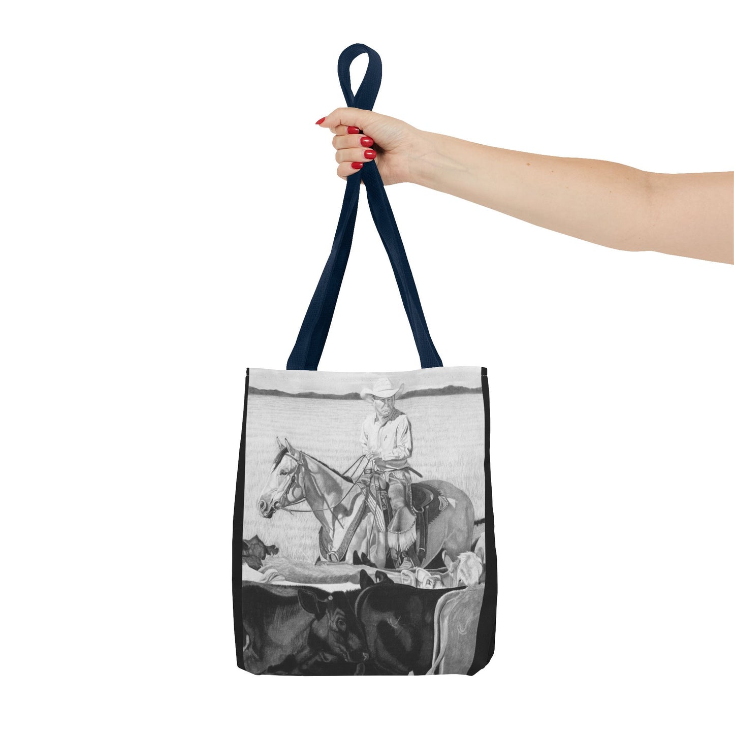 "Hot Day on the Job" Tote Bag, Western Style Shopping Tote, Equestrian Gift, Farmhouse Decor, Horse Lover Accessory