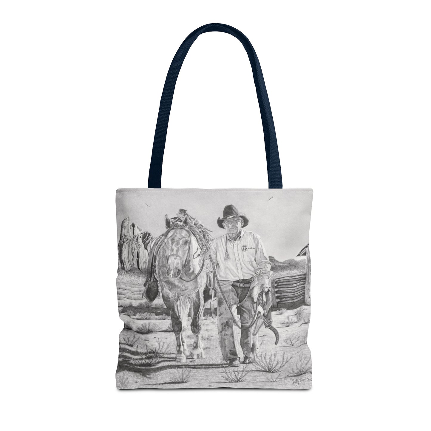 "On The Trail of Outlaw" Western Art Tote Bag