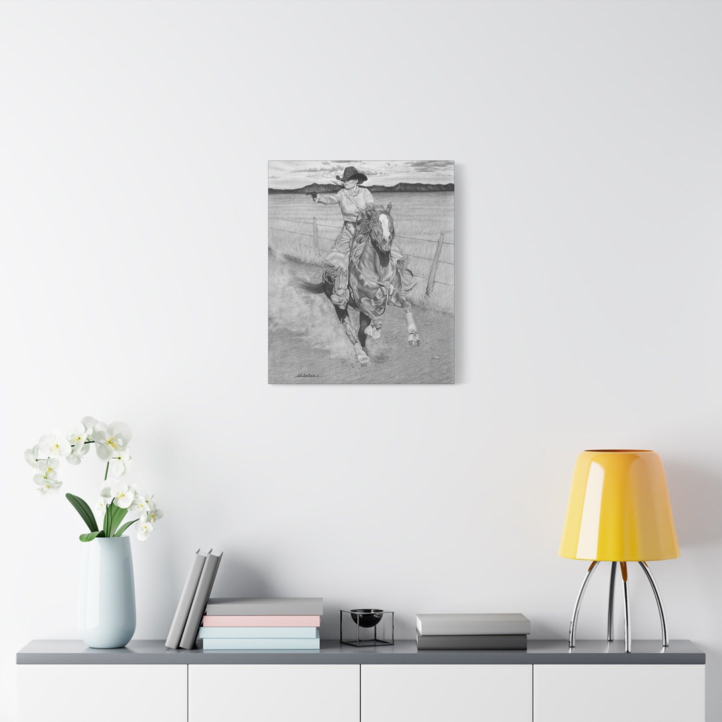 "Dangerouse and Beautiful" western art on canvas