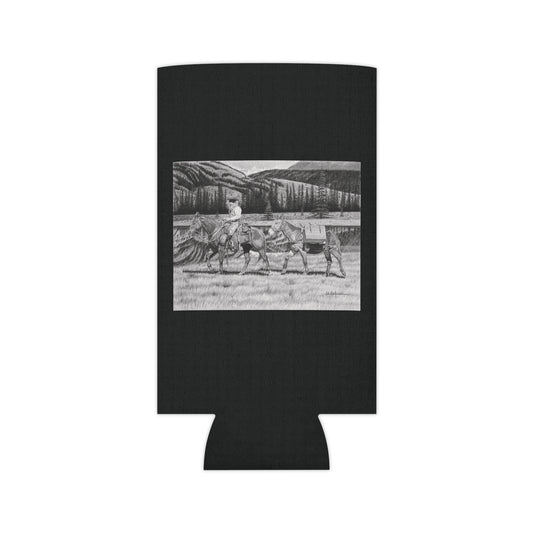 "Stil Day on The Trail " Rustic Cowboy Can Cooler, Western Beverage Sleeve, Outdoor Party Gear, Country-Themed Drink Holder, Ideal for BBQs & Tailgates