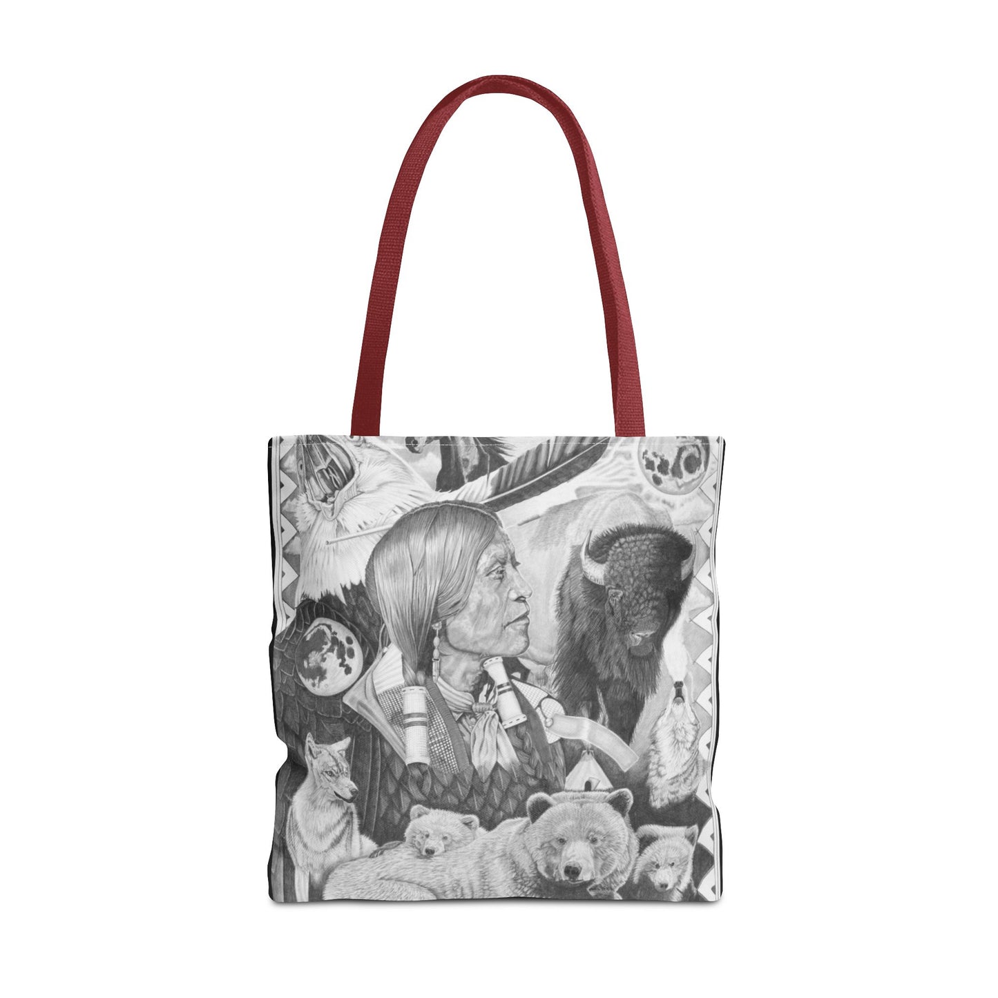"Two Moon Apache Dream " Tote Bag, Western Style Shopping Tote, Equestrian Gift, Farmhouse Decor, Horse Lover Accessory