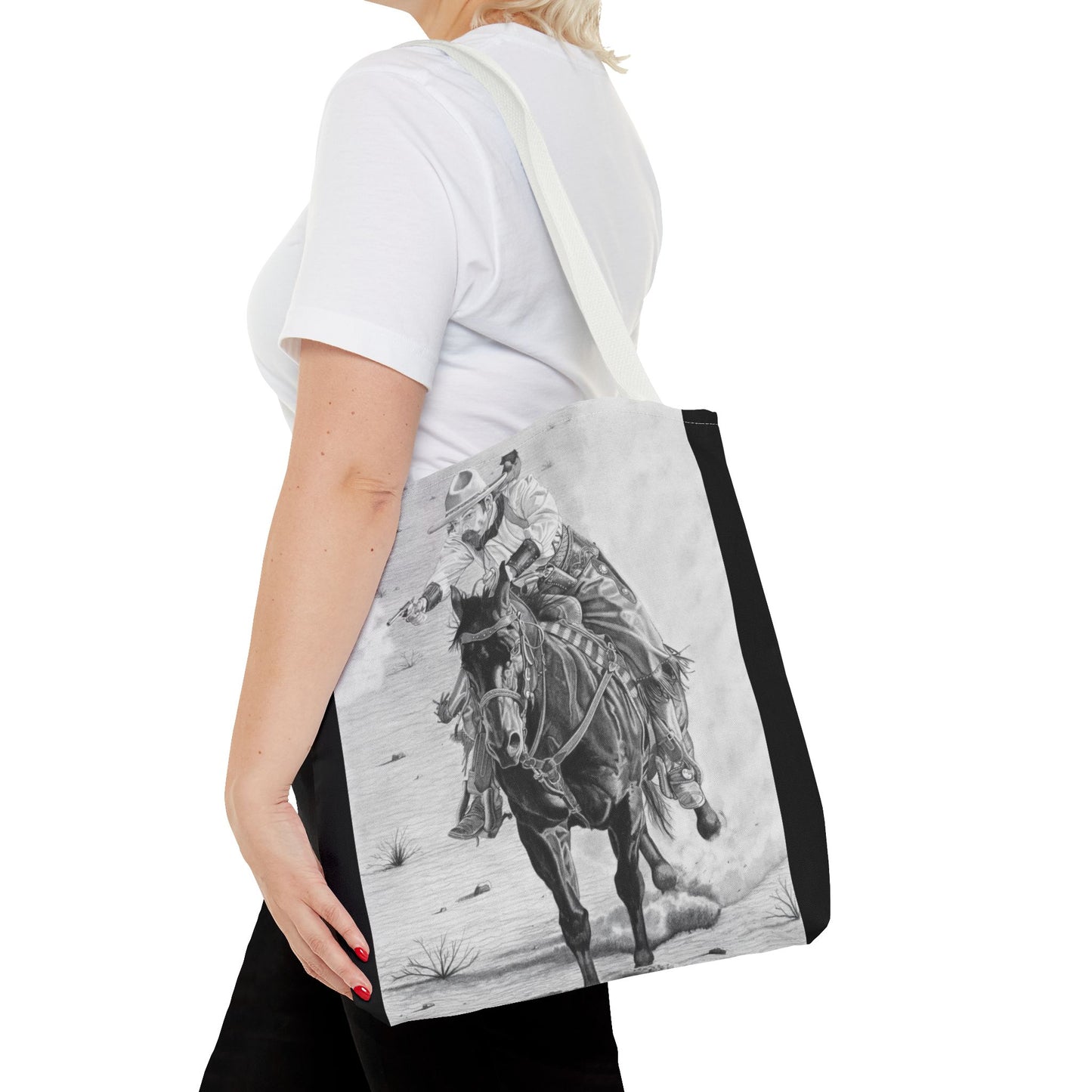"Wild Bill Rides Again " Tote Bag, Western Style Shopping Tote, Equestrian Gift, Farmhouse Decor, Horse Lover Accessory