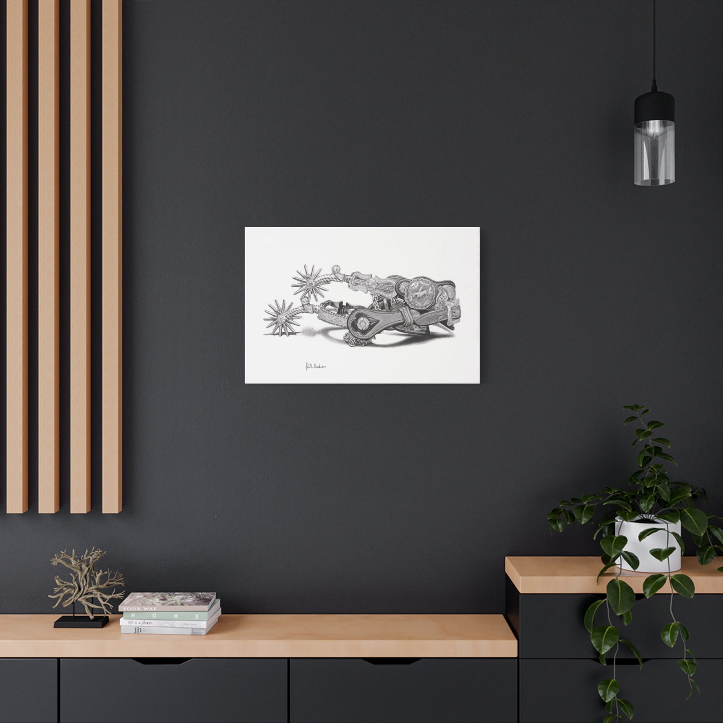 "Spurs " western art on canvas