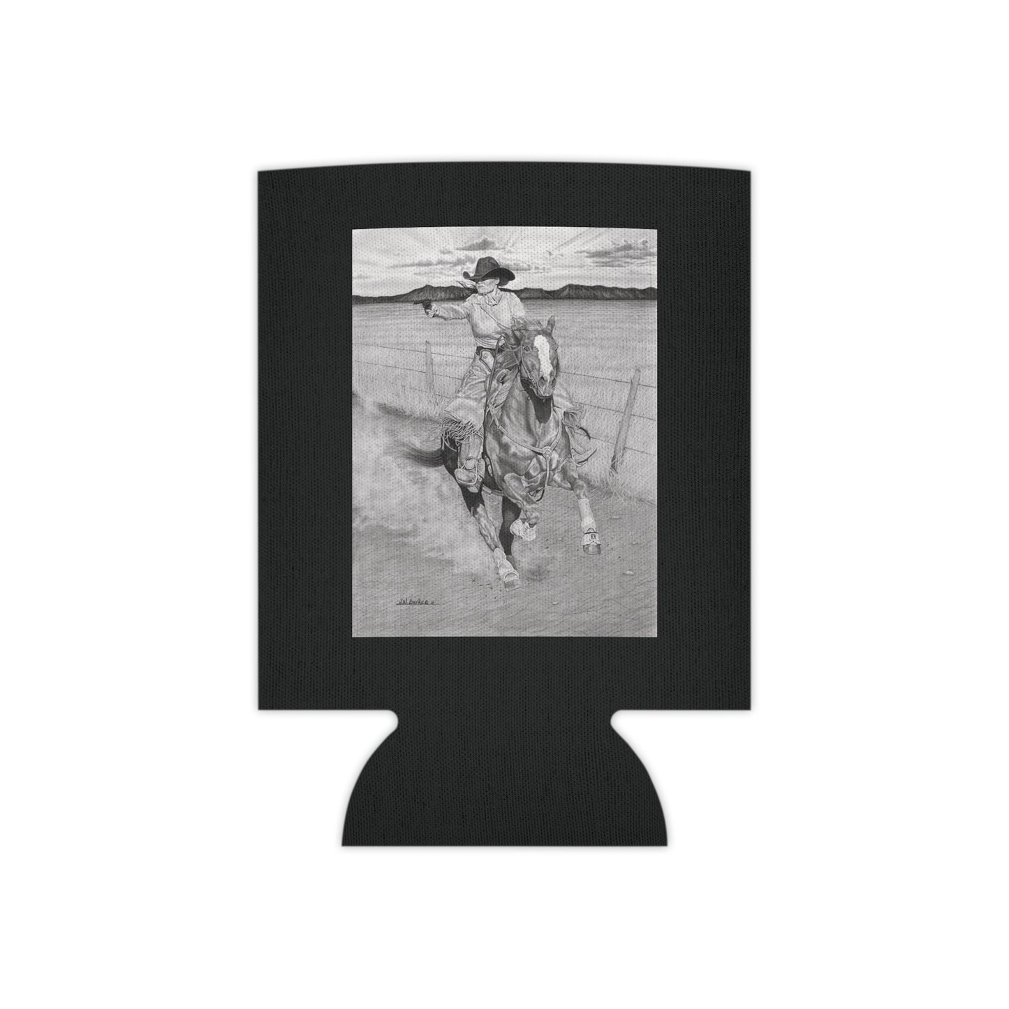 "Dangerouse and Beutiful " Rustic Cowboy Can Cooler, Western Beverage Sleeve, Outdoor Party Gear, Country-Themed Drink Holder, Ideal for BBQs & Tailgates