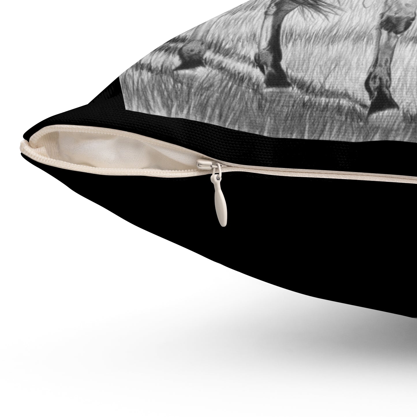 "THe Passing Storm" Western Art Square Pillow