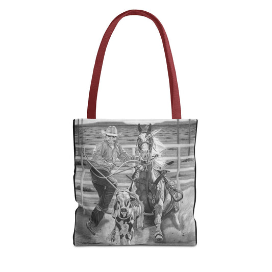 "Stone Cold Throw" Western Art Tote Bag