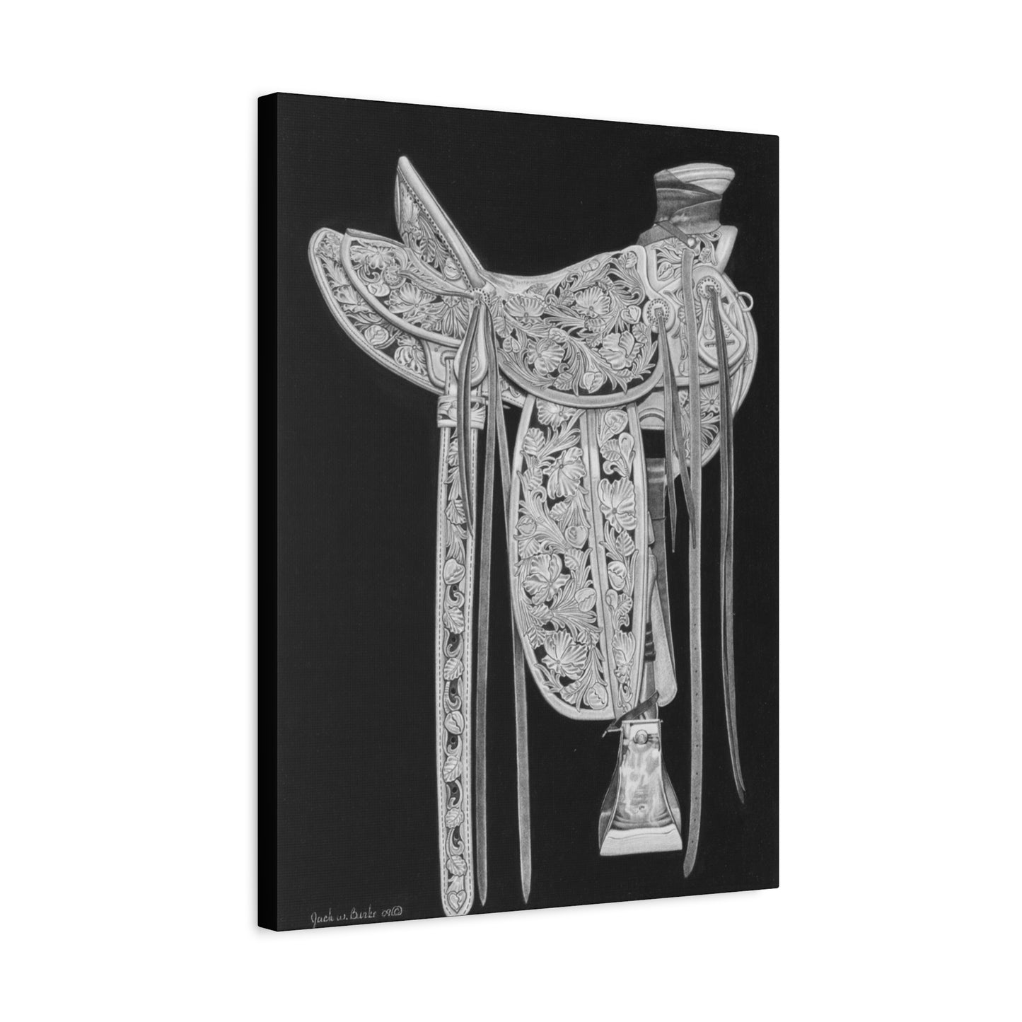 " New Saddle" western art on canvas