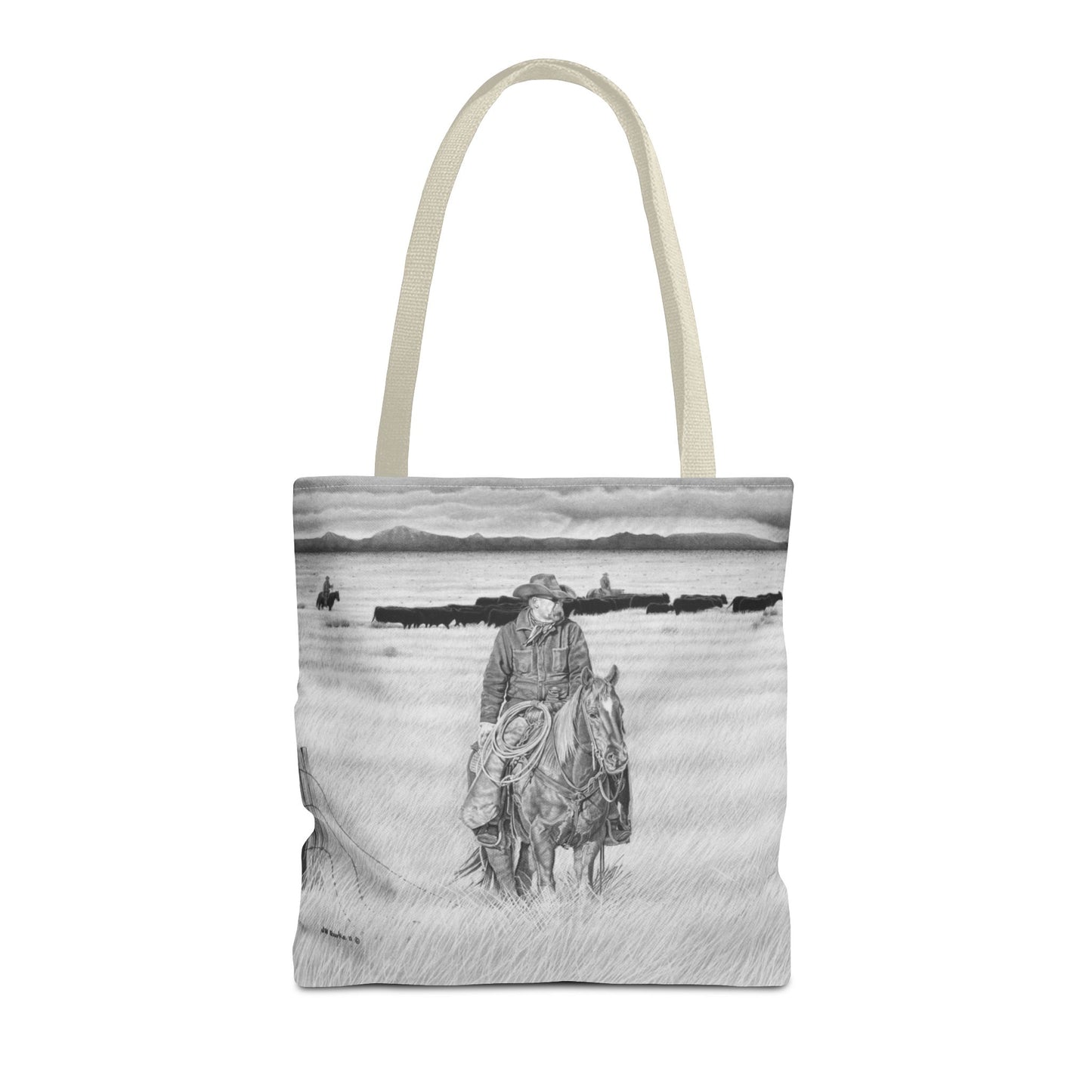 "The Passing Storm" Tote Bag, Western Style Shopping Tote, Equestrian Gift, Farmhouse Decor, Horse Lover Accessory