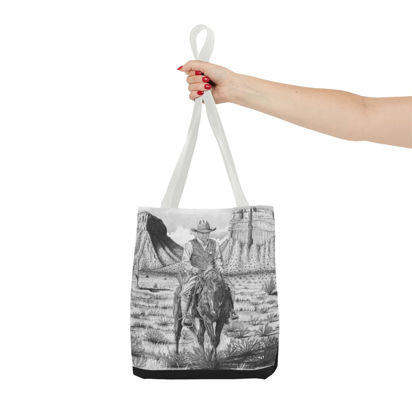 "On the Outlaw Trail "Tote Bag, Western Style Shopping Tote, Equestrian Gift, Farmhouse Decor, Horse Lover Accessory