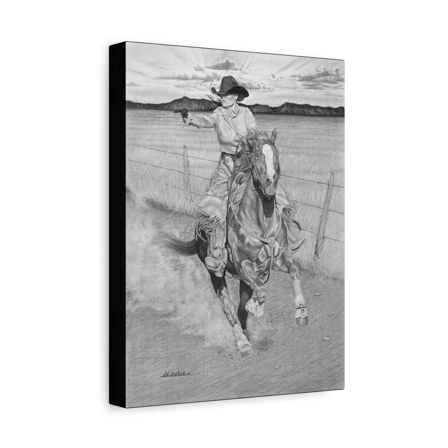 "Dangerouse and Beautiful" western art on canvas