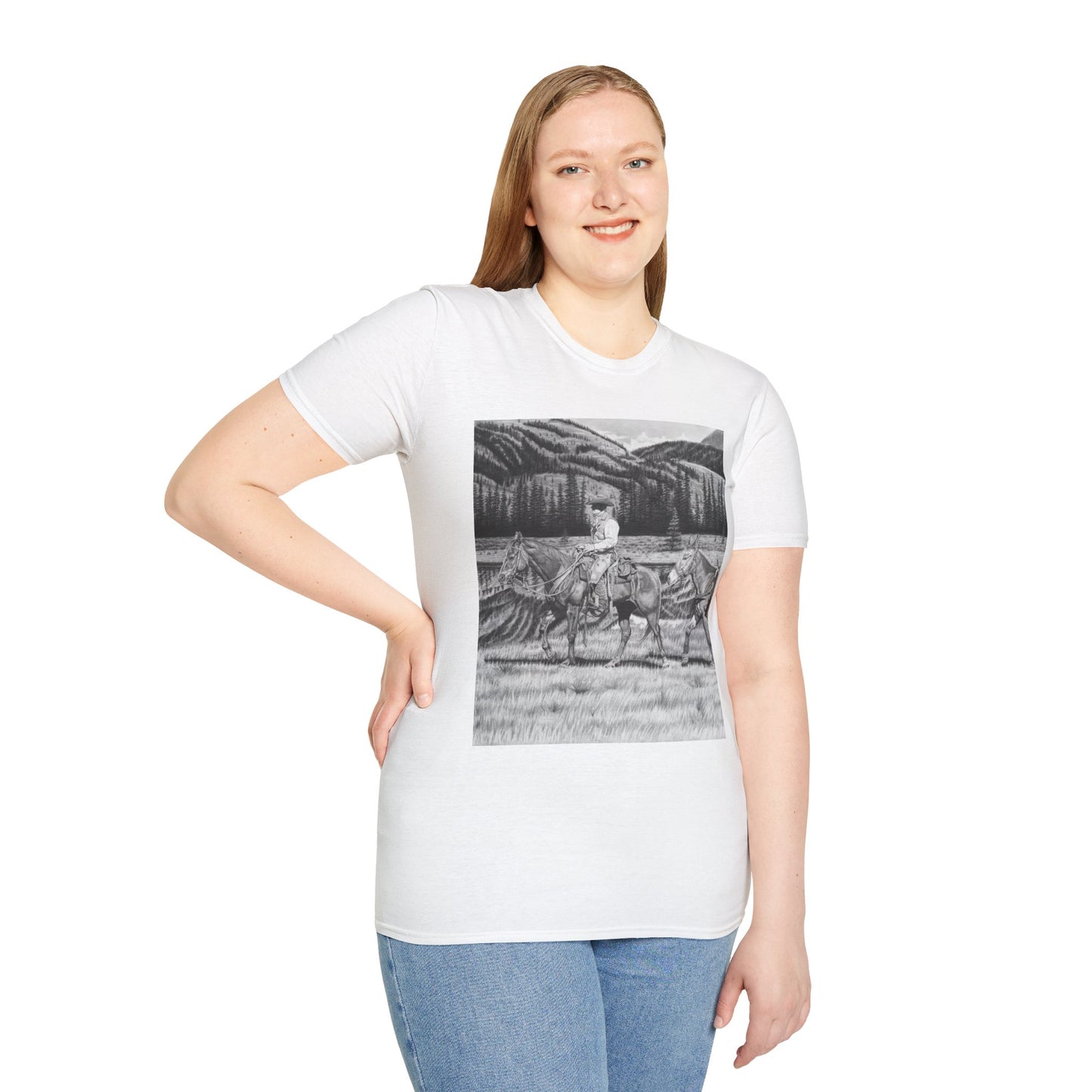"Still Day on the Trail " Western Artwork T-Shirt
