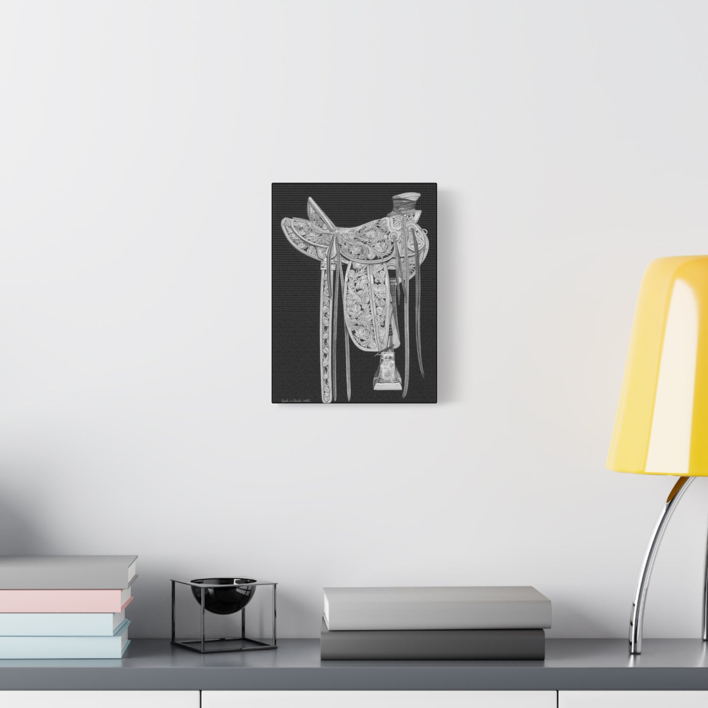 " New Saddle" western art on canvas