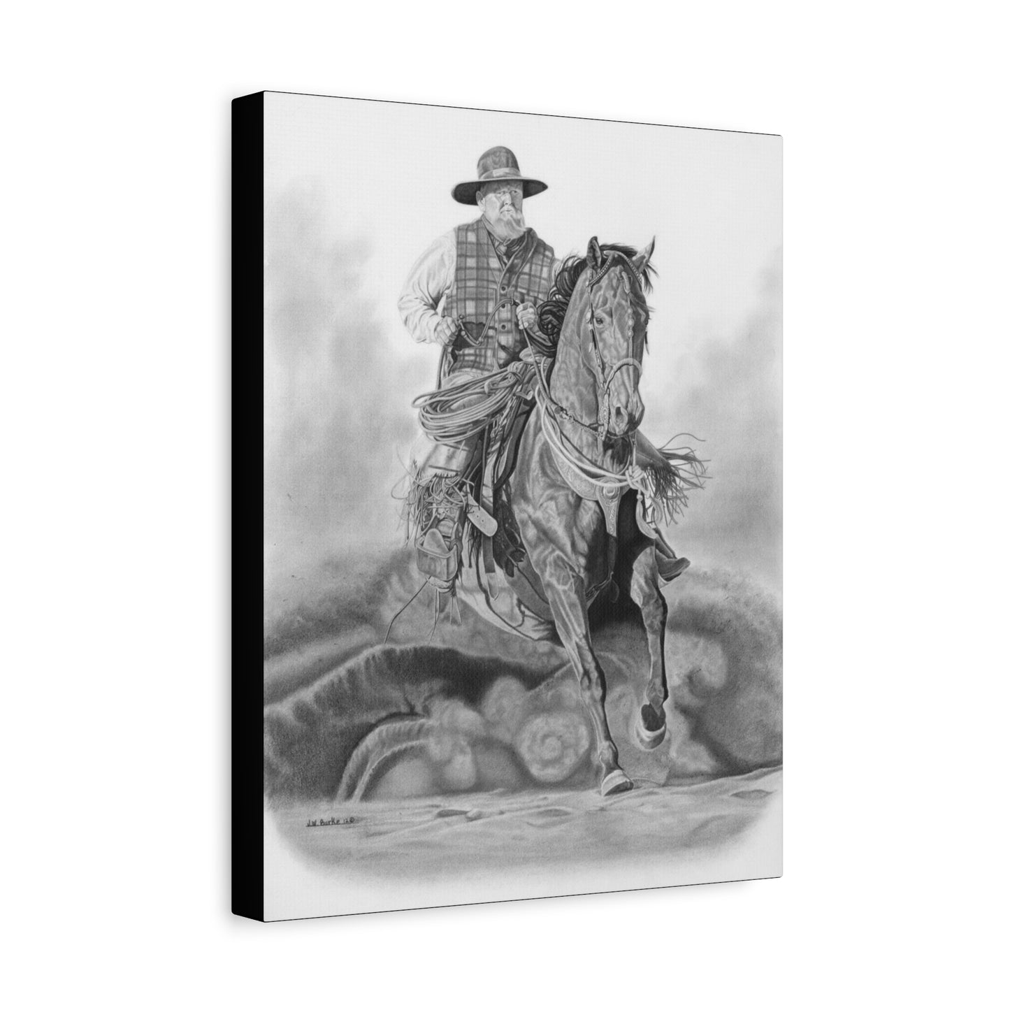"Trouble Up Ahead " western art on canvas