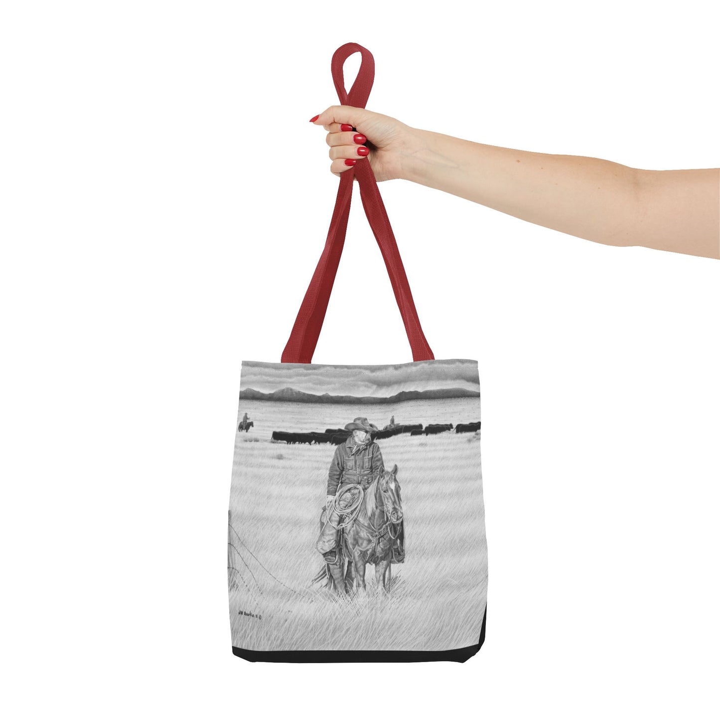 "The Passing Storm" Tote Bag, Western Style Shopping Tote, Equestrian Gift, Farmhouse Decor, Horse Lover Accessory